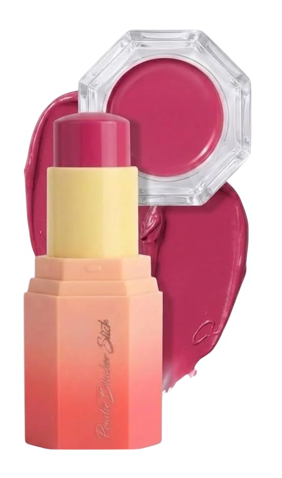 Cream Blush Stick, Multi-use Makeup Blush Stick for Cheeks Lips Eyes, Solid Moisturizer Makeup Natural Matte Finish Waterproof Long-Lasting (PINK COLOR)
