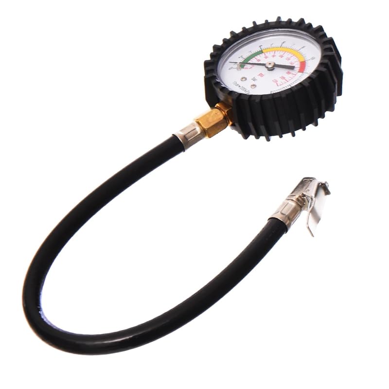 KaberMisr Tire Pressure Gauge with Rubber Hose - Air Compressor Accessory for Cars, Trucks, Motorcycles and Trailers (id:8194) - KaberMisr 2020