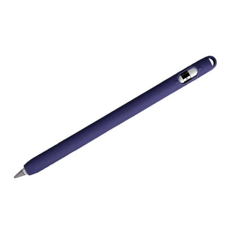 (1-B) Pencil 1 Silicone Cover, Solid Color Stylus Pen Case For Apple Pencil 1 - Dark Blue