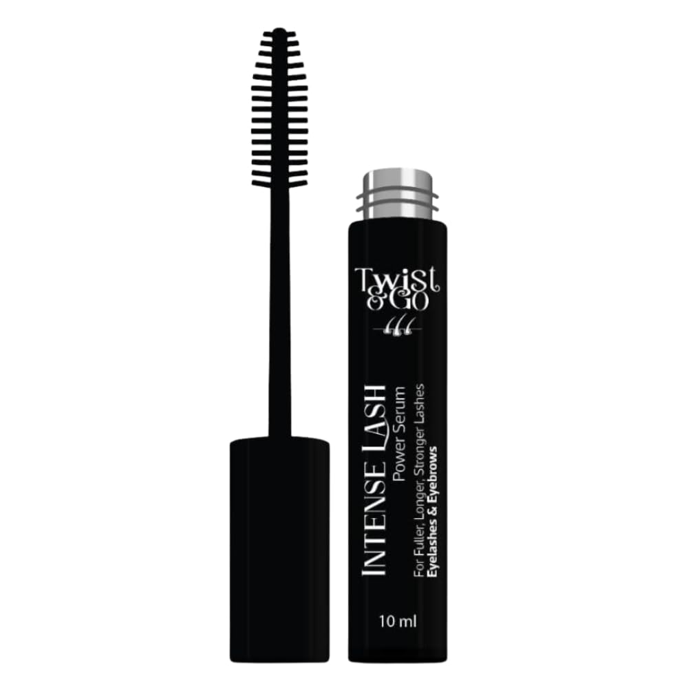 Twist & Go Intense Power Serum Lash 10ml - With Peptide - almond & coconut oil - avocado &olive oil -For Fuller Longer - Stronger Lashes - Eye brows & Eyelashes
