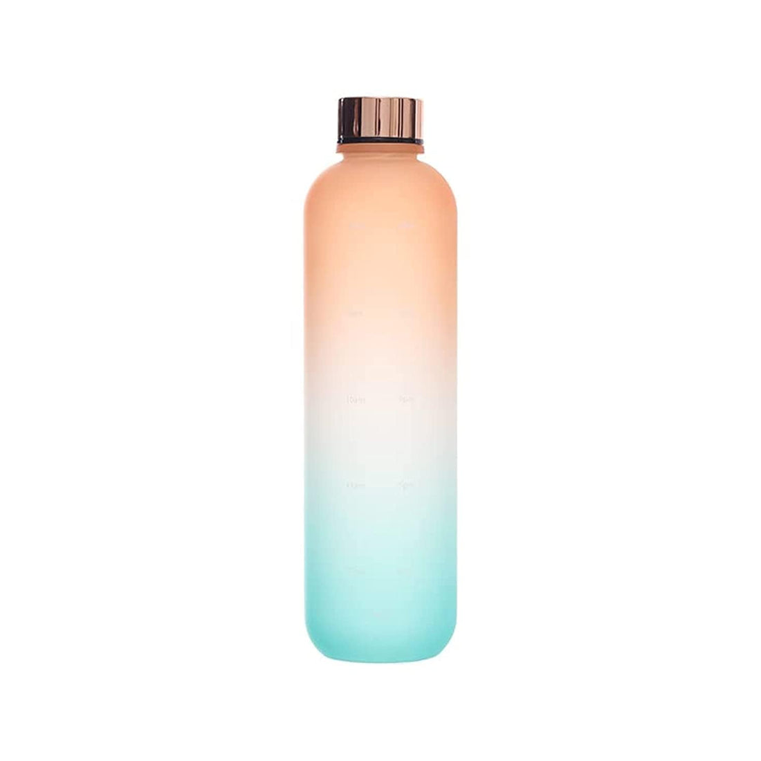 Flamer sports water bottle with motivational time marker 1l - multi color