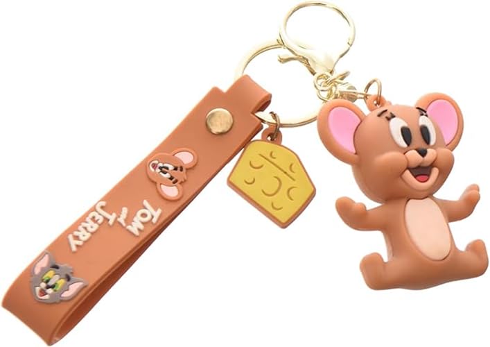 FROM H HOME 1325 TOMMY * JERRY KEYCHAIN - BROWN