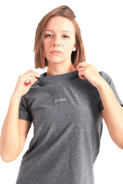 Fit Freak Running half sleeve top in dark Grey