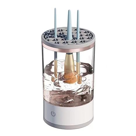 Makeup brush cleaning machine, electric cosmetic brush cleaner, fast rotation, beauty tool cleaners fit all brush sizes, beauty tools, a great gift for makeup lovers