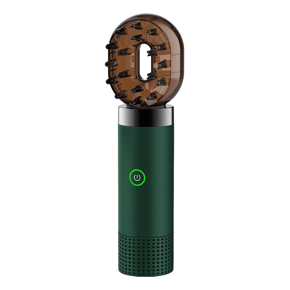 YU WELL New Electric Aroma Diffuser Comb and Car Incense Burner 2 in 1 Rechargeable Portable USB Type C Environment Aromatizer Electric Bukhoor Burner with Comb (2 in 1 Round Head, Green)