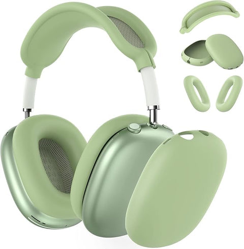 Silicone Case Cover for AirPods Max Headphones,Ear Pad Case Cover/Ear Cups Cover/Headband Cover for AirPods Max(2026/2024/2020)(USB-C/Lightning),Silicone Accessories for AirPod Max 2, (Light Green)