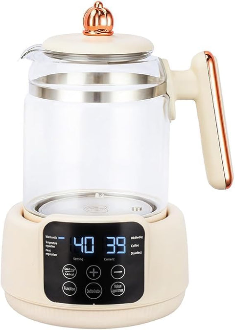 Premium Electric Glass Kettle 1.8L Smart Temperature Control Health Pot with Digital LED Display & Tea Infuser - Borosilicate Glass & plastic- Perfect for Green Tea, Coffee & Herbal Brews