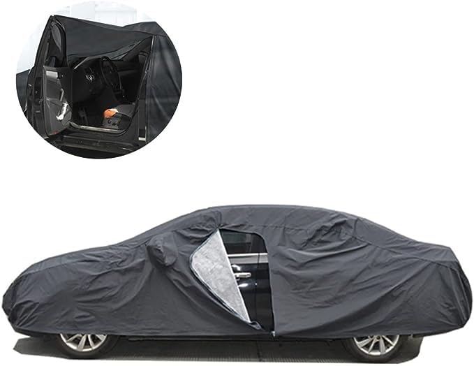 Waterproof 2 Layers Quilted PVC Side Zipper Cover Compatible with Mercedes-Benz E Class