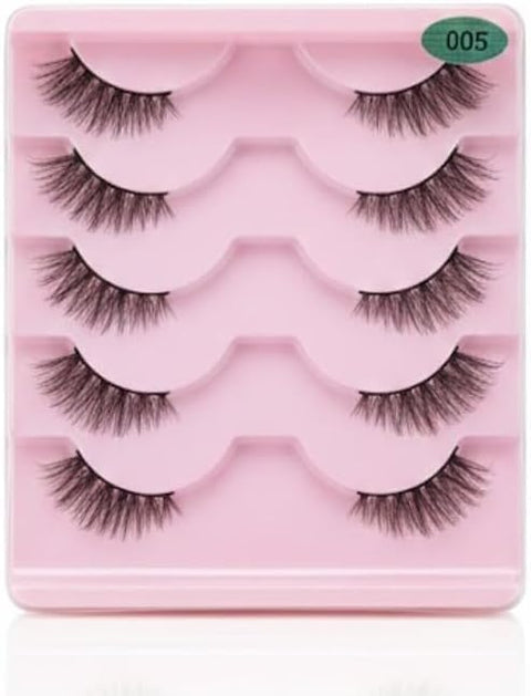 Cat Eye Lashes Mixed Length Volume False Eyelashes Natural Short Soft False Eyelashes