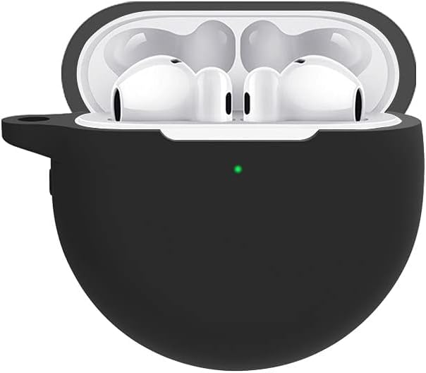 MySouqEg FreeBuds 4/3 Case cover, For Freebuds 4/3 Wireless Bluetooth Headset Silicone Case Earphone Cover With keychain (2021 new version) (Black)