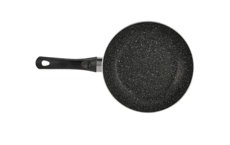 Non-Stick Frying Pan with Marble Coating, Black, Soft-Touch Handle, Induction Compatible