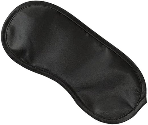 Generic Silk or Satin or Cotton Sleep Mask - Adjustable Strap - Black - One Size - Perfect for Sleeping and Relaxing
