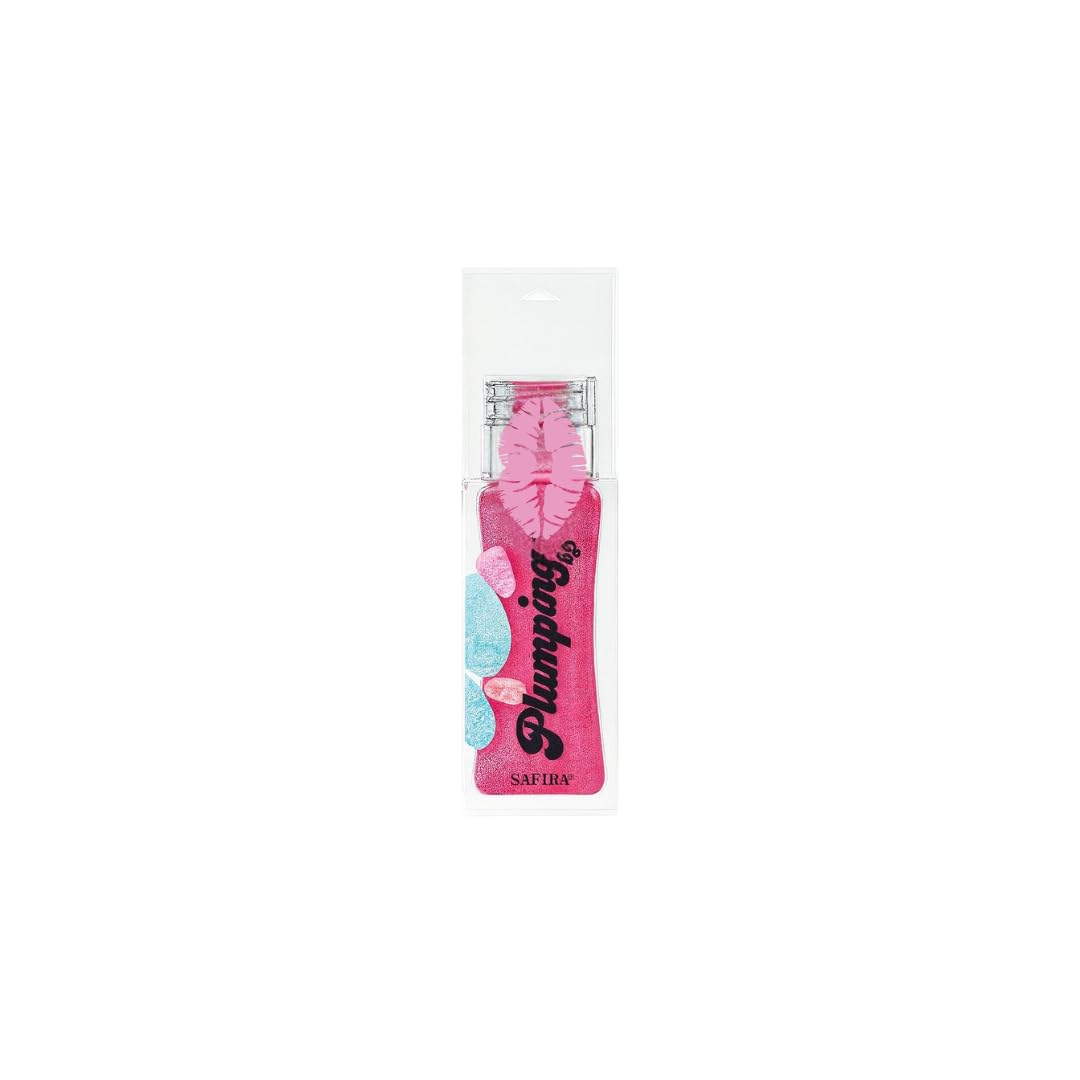 Safira Lip Plumping Pinky Kiss, Instant Fuller Lips, with Hyaluronic Acid, Peptides & Vitamin E, Daily Use