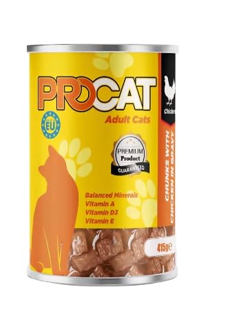 Pro Cat Wet Food For Adult in Chunks in Gravy with Chicken 415G