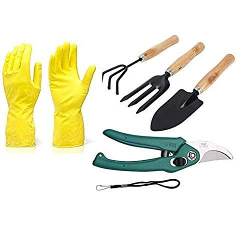 Garden Tool Set, 5 Pcs Pruning Shears, Mini Shovel, Gloves, Gardening Hand Tools