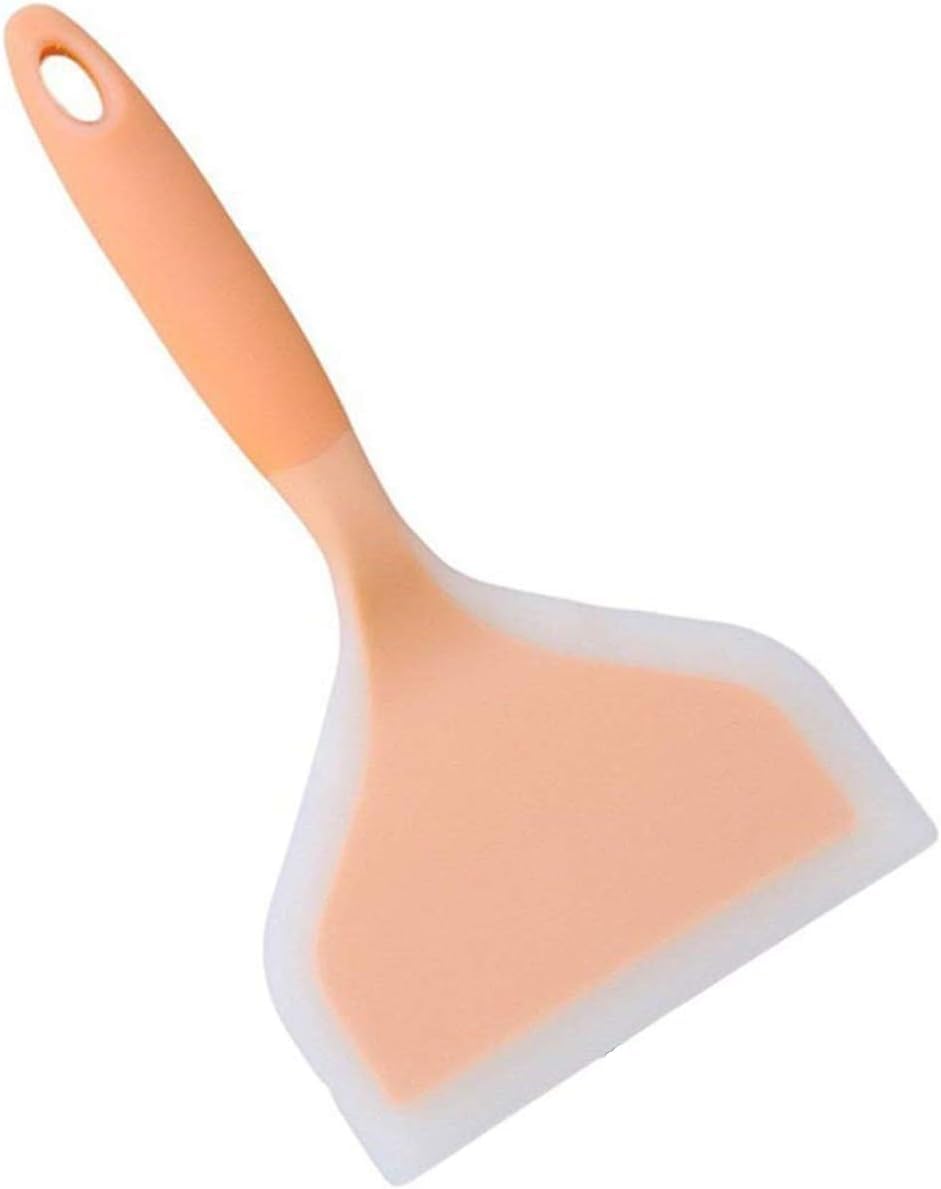 Silicone Spatula Non-Stick Cooking Spoon for Meat, Egg, Pizza - Wide Pizza Spatula - Random Color - Now Available in Pegui Belle
