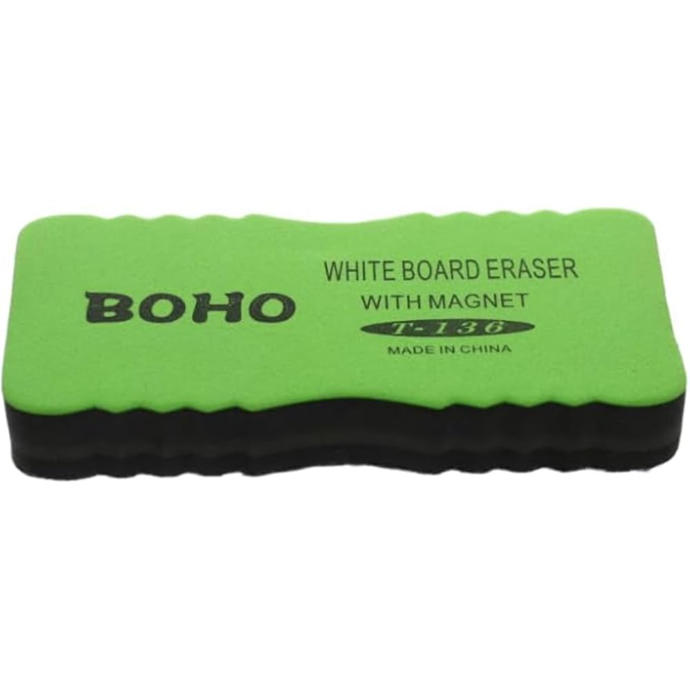 Rubber Magnetic Whiteboard Eraser With Comfortable Design And Practical For Board - Green Gray
