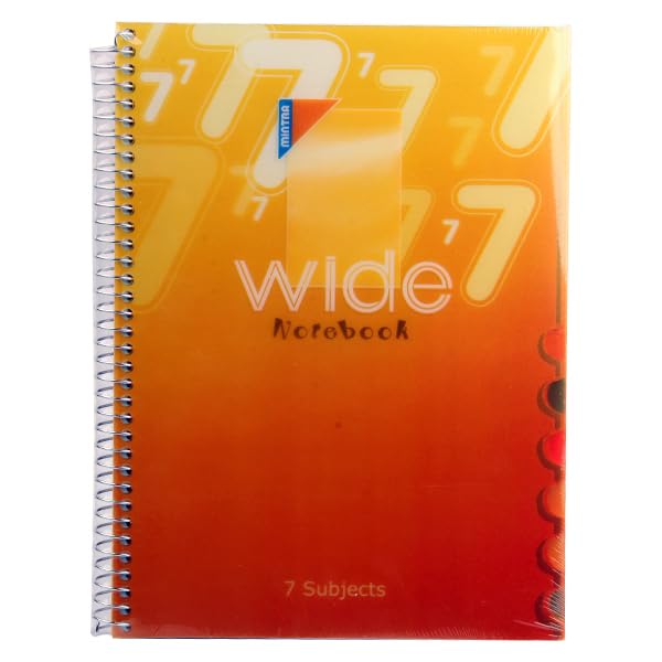 Mintra University notebook Wide 1/2 cm single spiral 168 sheets 7 dividers plastic cover + hard cover A4