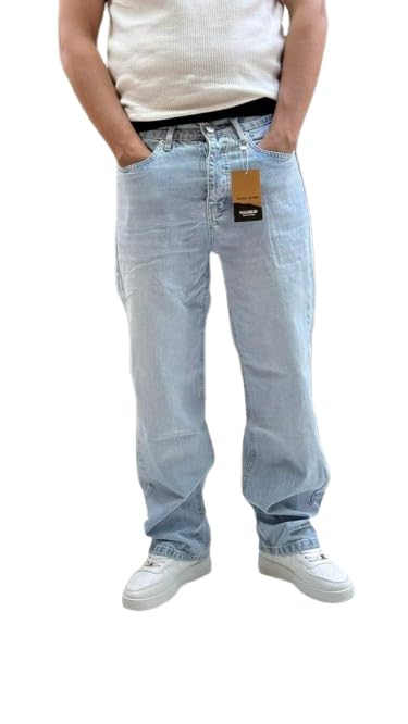 Wide League Men's Jeans, High Quality Denim Jeans, Wide Leg Jeans, Suitable for Daily Fashion Travel Outdoor