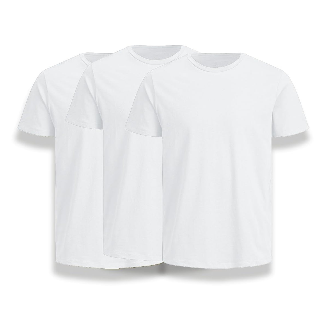 Men's Plain T-Shirt, Round Neck Short Sleeve t-shirt for Men, Pack of 3, Classic Fit, 100% Premium Cotton.