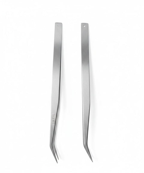 High Precision Tweezers Stainless Steel Straight Curved Tweezers Used for Mobile Phone Repair Smart Watch Repair Damaged Devices