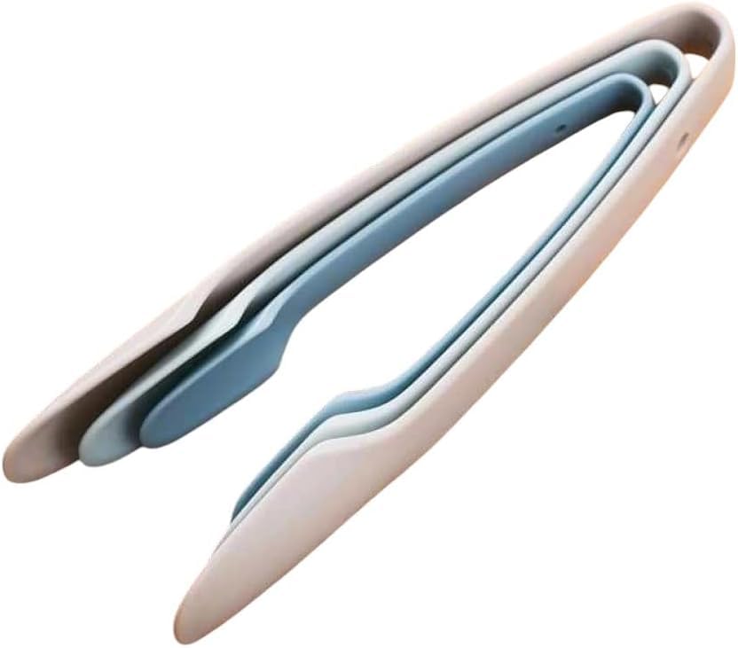 Food Tongs (Kitchen Tongs Set of 3, Plastic Salad Servers)