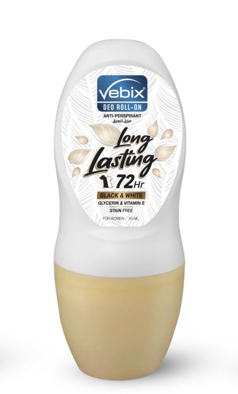 Vebix Deo Roll On long lasting 72 Hr Black & White (Women)