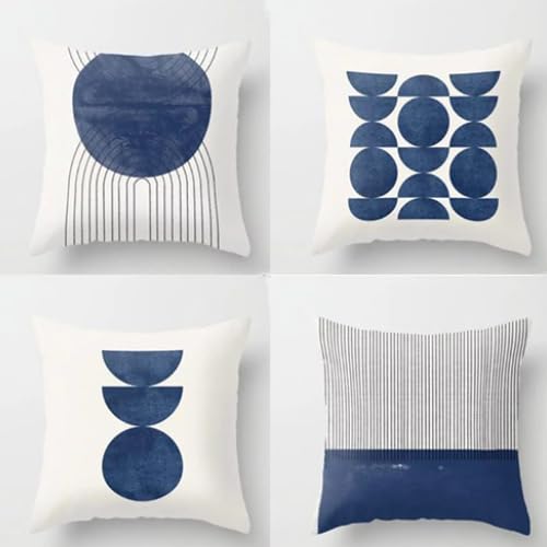 Snooze Cushion cover set 4pcs, 40 * 40 cm, Blue ocean design
