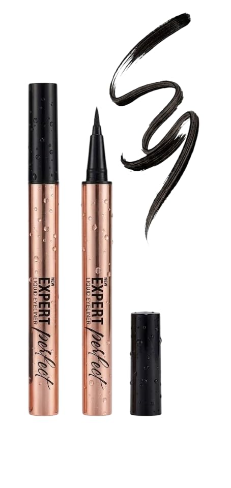 Eyeliner - Water Resistant Long-Lasting Eyeliner Pen - Precision Liquid Eye Liner with Smudge-Proof Formula - Easy Glide & Quick Dry - Perfect for Cat Eye & Winged Looks - Black