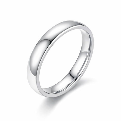 Classic Silver Color Polished Band Ring for Men & Women – Stainless Smooth Minimalist Everyday Ring, Comfortable Fit, Simple Modern Design for Daily Wear