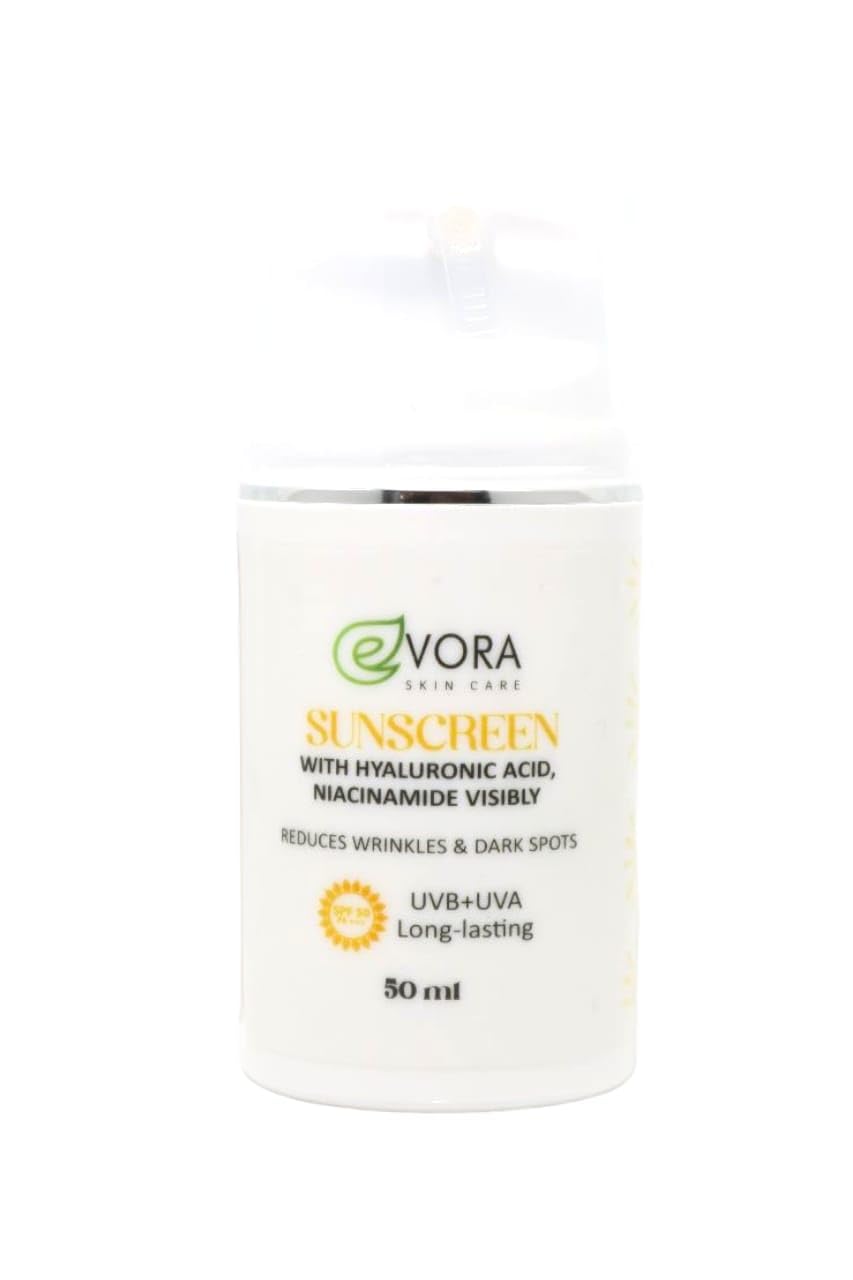 Evora Cosmetics Sun Block Cream, SPF Protection & Moisturizing, 50g