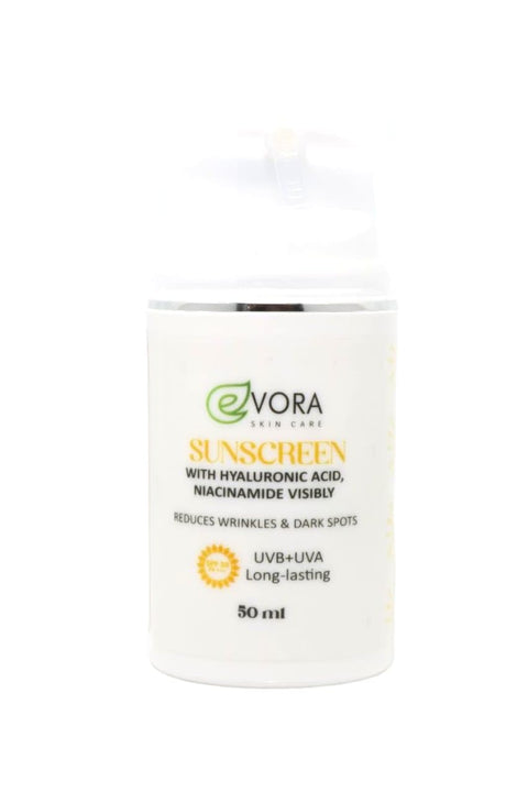 Evora Cosmetics Sun Block Cream, SPF Protection & Moisturizing, 50g
