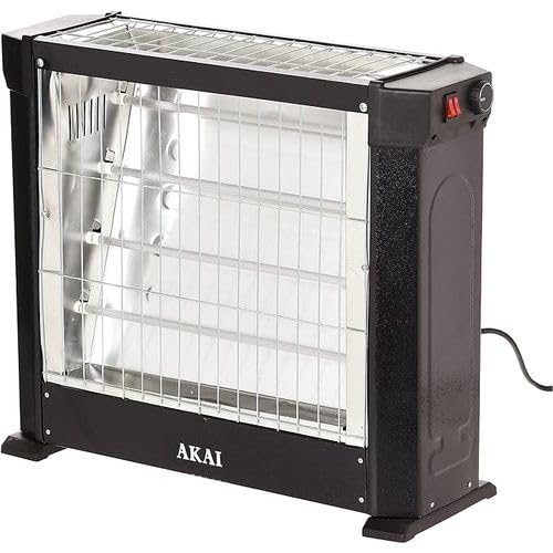 Electric Heater 4 Candle Safety Switch 2200W - Elegant Design Black