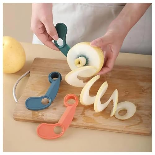 Peeler, Spiral Slicing Blade, Hand Cutter, Potato, Cucumber, Carrot, Vegetable, Spiral Knife, Apple, Kitchen Tools - Random Color Send (4)
