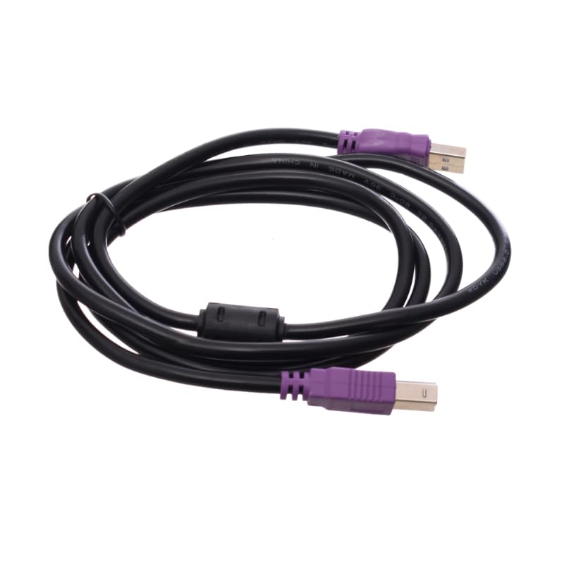 Aplus AB-81B Copper Cable 2.0 USB Printer Deluxe Digital Cable Oxygen Free Copper Core With Fast Signal Transmission 1.5 M - Black Purple