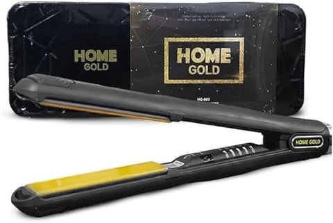HOME GOLD Hair Straightener, Professional 980°F Heating, Nano Ceramic Coating, and Ionic Technology for Smooth, Effortless Styling - (Black HG-803)