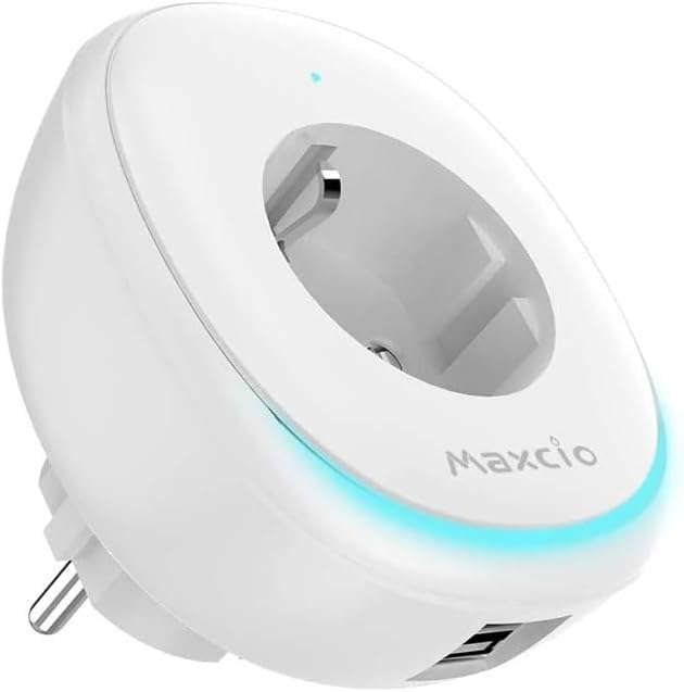 Max-cio WiFi Smart Socket With Smart Lamp and 2 USB Ports for charginig