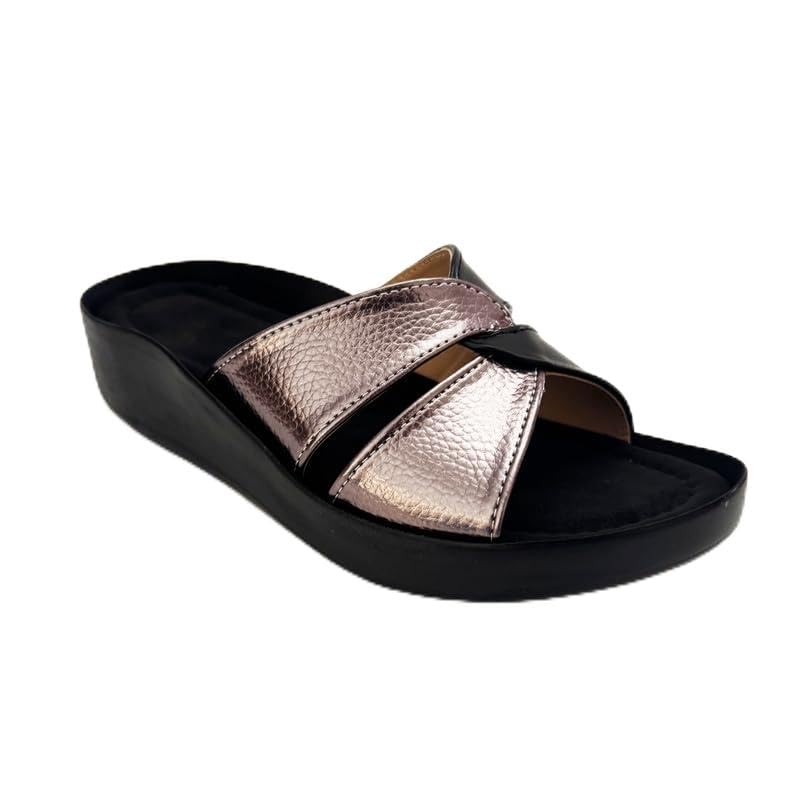 she Footwear Women's Criss-Cross Sandals Comfort Slides