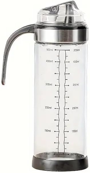 Oil Bottle Auto Open Automatic Opening And Closing Oil Bottle Leak-proof Olive Oil Storage Bottle Vinegar Dispenser Suitable For Cooking, Baking, Salad, Grilling (500 ML) (1pc)