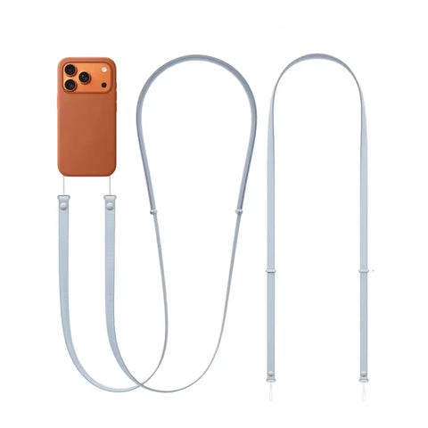 Original Magnetic Crossbody Strap for iPhone 17/Pro/Max/Air Phone Cases with Dual Lanyard Holes, Adjustable Neck Lanyard 108-208cm for Women & Men (light blue)