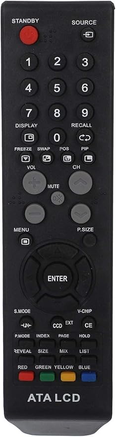 ATA TV Remote Control, Black