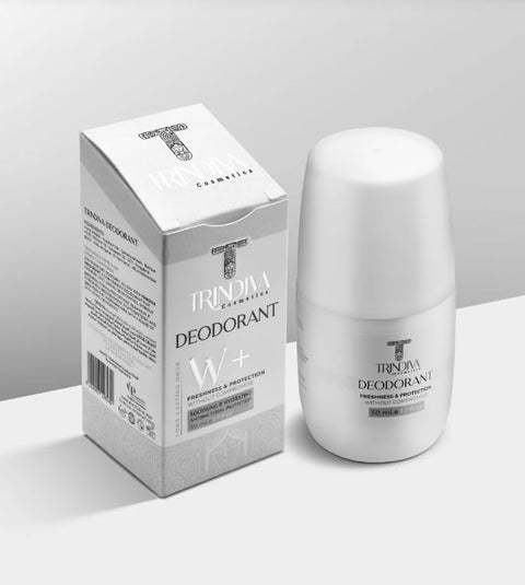 Trindiva Deodorant Fragrance Free, Freshness & Protection, 50ml, with Niacinamide, Alpha-Arbutin, Aloe Vera, Aluminum Free