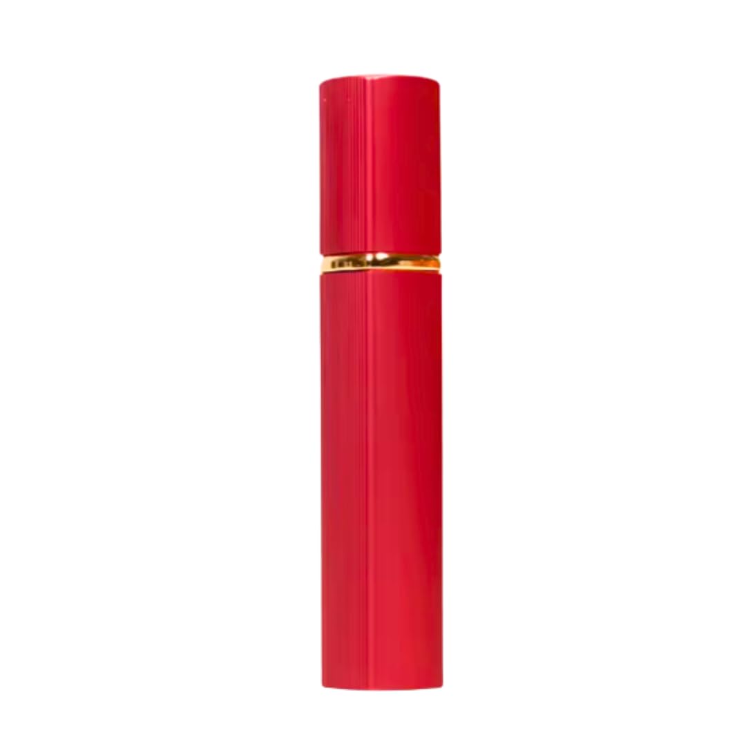 Premium 12ml Portable Mini Refillable Perfume Bottle – Travel-Friendly Spray Atomizer, Round Tube Pump, Empty Cosmetic Scent Bottle for Fragrance Lovers (Red)