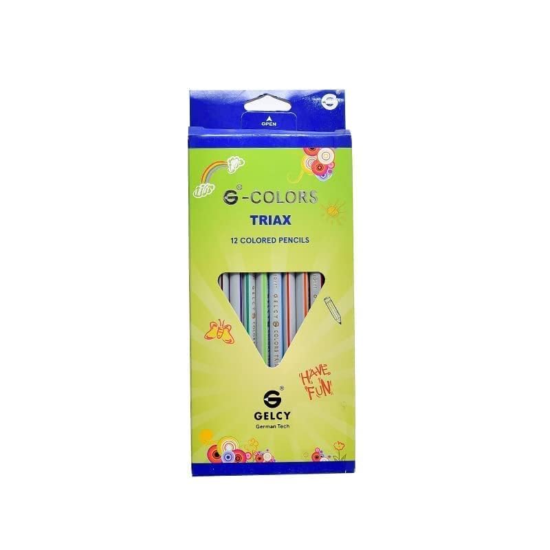 Gelcy Triangles TRIAX 12 long Colored Pencils