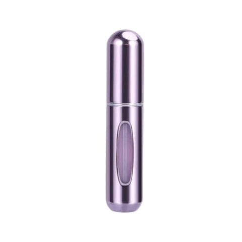 Mini Refillable Portable Fragrance Mist Bottle, Perfume Pump Can, Perfume Spray Bottle, Refillable Fragrance Spray, Refillable Perfume Spray for Travel (8ml, 1 Pack) (Purple)