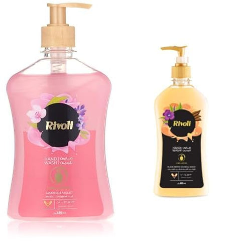 Rivoli Hand Wash Rose 450 ml and Rivoli Hand Wash Black 450 ml