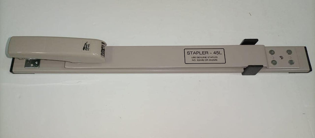Jaguar HD-45L 24/6-26/6 Stapler, with Long Lever Ruler - Made in India - Beige