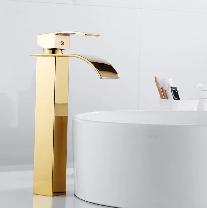 Wash Basin Mixer (Waterfall Hand Mixer Gold Square..)