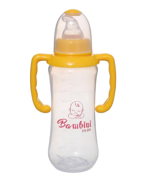 Baby Feeding Bottle With Handle 270 ML, Yellow DR-A-505