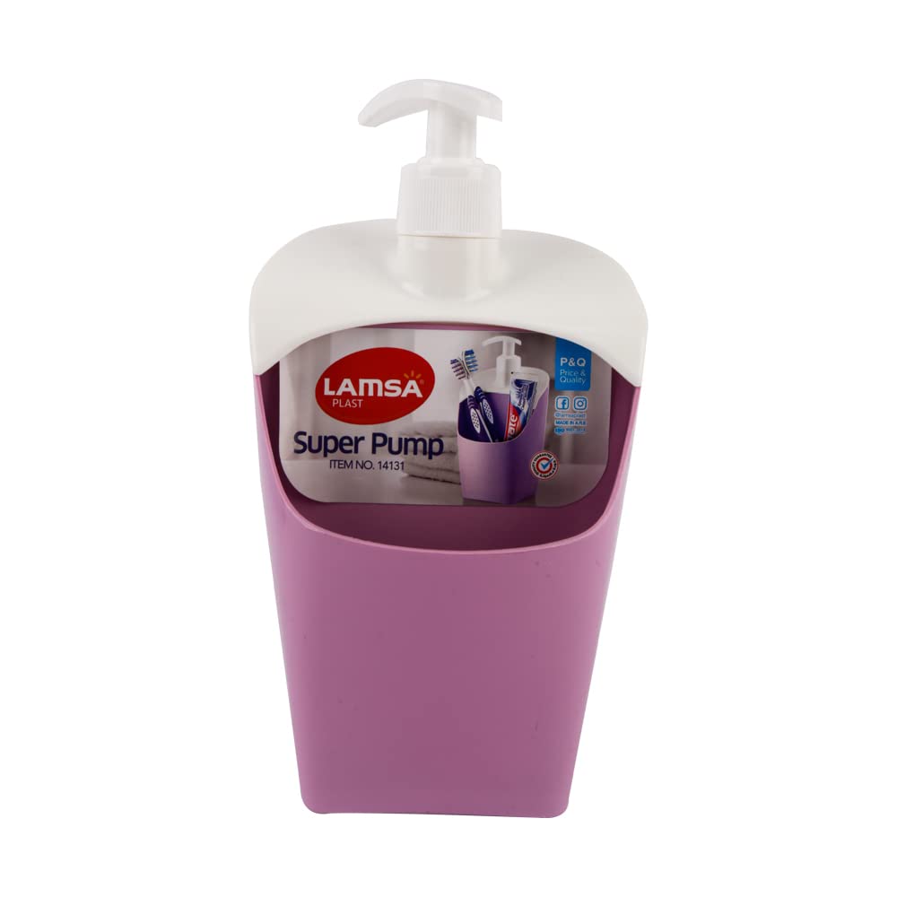 Super Pump Dispenser Soap Brush Holder 14131,Multicolor